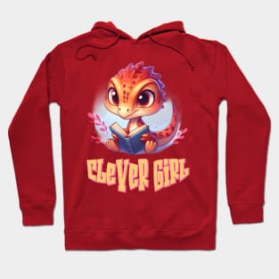 Cute Velociraptor Clever Girl Illustration Hoodie